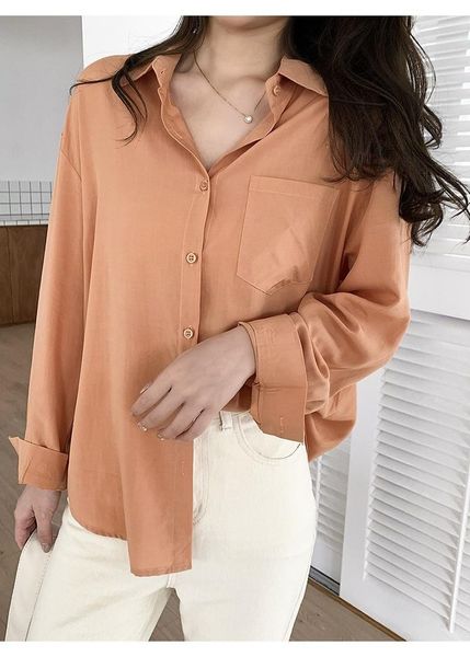 women's blouses & shirts vintage hong kong style casual loose women blouse 2021 fashion simple long sleeve pockets paychwork design blu, White
women's blouses & shirts vintage hong kong style casual loose women blouse 2021 fashion simple long sleeve pockets paychwork design blu, White