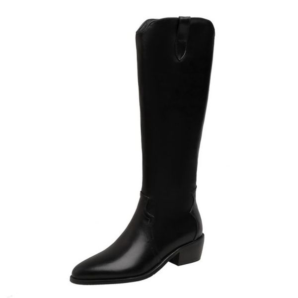 size 31-43 women knee high boots pointed toe zip winter shoes ladies fashion cool long boots for women footwear, Black
size 31-43 women knee high boots pointed toe zip winter shoes ladies fashion cool long boots for women footwear, Black