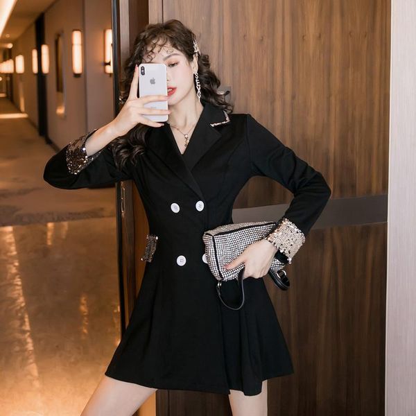 casual dresses coigarsam women dress spring high waist black 1001, Black;gray