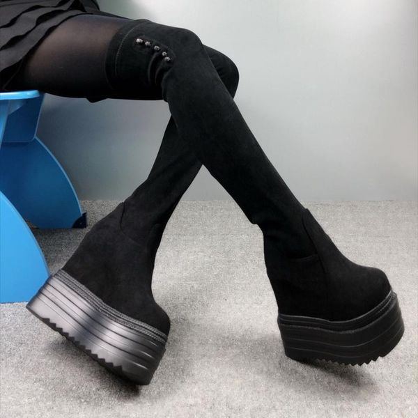 boots thigh-high 14cm autumn winter european and american ultra high heel thick-soled women's shoes, Black
boots thigh-high 14cm autumn winter european and american ultra high heel thick-soled women's shoes, Black