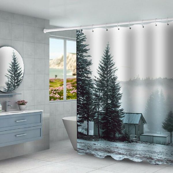 shower curtain forest wooden house fabric bathroom with 12 bath hooks mat sets curtains
shower curtain forest wooden house fabric bathroom with 12 bath hooks mat sets curtains
