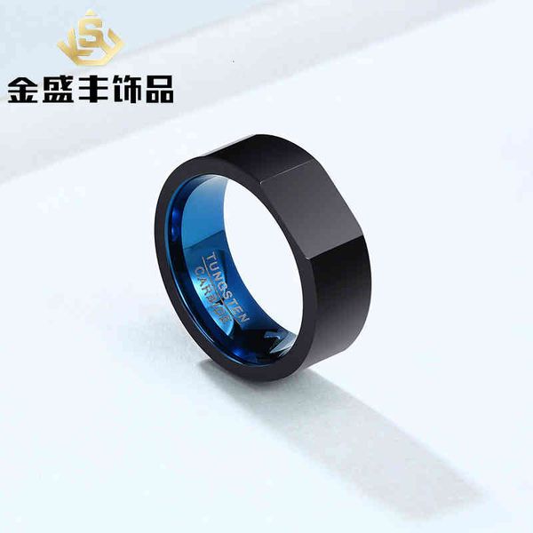 ring quanxi water jewelry tungsten steel blue black men's vacuum electroplating engravable tcr-091, Silver
ring quanxi water jewelry tungsten steel blue black men's vacuum electroplating engravable tcr-091, Silver