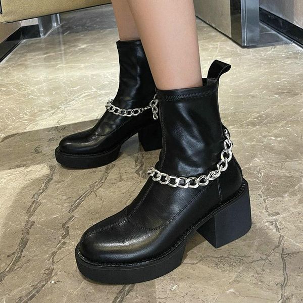boots punk chunky heels for women genuine leather winter arrival thick pumps female 2021 working ankle, Black
boots punk chunky heels for women genuine leather winter arrival thick pumps female 2021 working ankle, Black