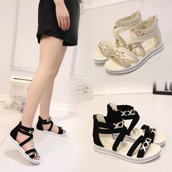 dress shoes summer flat sandals women's slippers with a height of 3 cm, Black
dress shoes summer flat sandals women's slippers with a height of 3 cm, Black