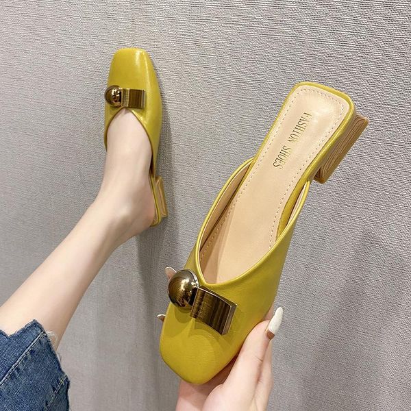 slippers metalic decorate closed toe women v-open square mules slides solid low wood heels femme pantoufles large size 34-43, Black
slippers metalic decorate closed toe women v-open square mules slides solid low wood heels femme pantoufles large size 34-43, Black