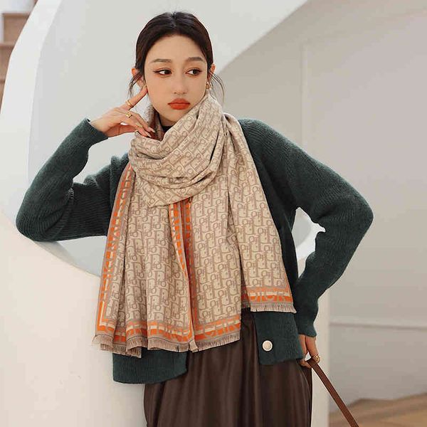 70% off design scarf 2021 autumn and winter new letter warm scarf women's dual-purpose imitation cashmere air conditioning shawl studen, Blue;gray
70% off design scarf 2021 autumn and winter new letter warm scarf women's dual-purpose imitation cashmere air conditioning shawl studen, Blue;gray