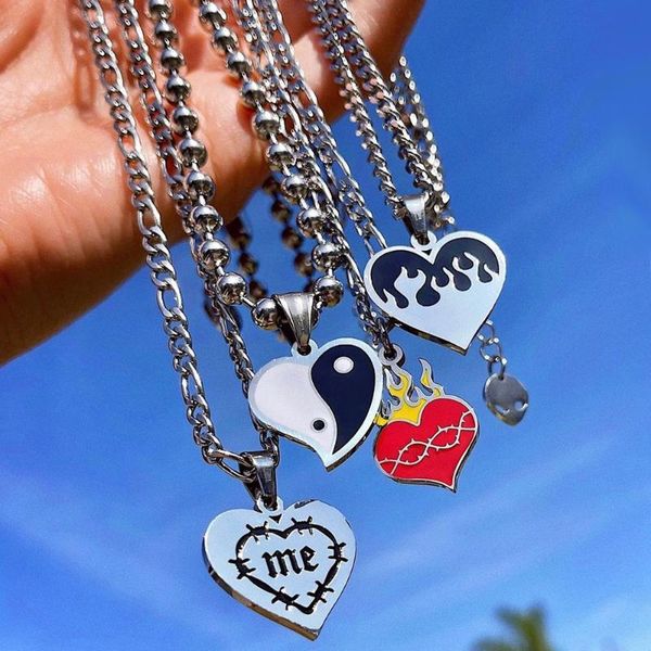 chokers vintage heart stainless steel necklace for women elegant gossip flame pattern hip hop steam punk jewelry gift, Golden;silver
chokers vintage heart stainless steel necklace for women elegant gossip flame pattern hip hop steam punk jewelry gift, Golden;silver