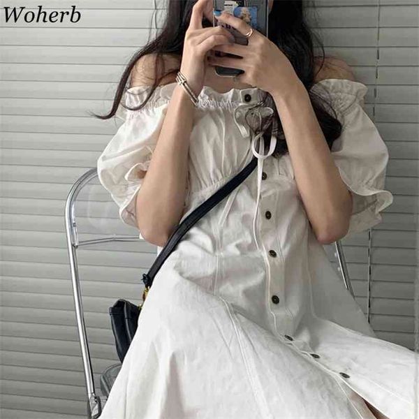 ruffles off shoulder midi dress women summer robe korean fashion puff sleeve vestidos single breasted a line dresses 210519, Black;gray
ruffles off shoulder midi dress women summer robe korean fashion puff sleeve vestidos single breasted a line dresses 210519, Black;gray