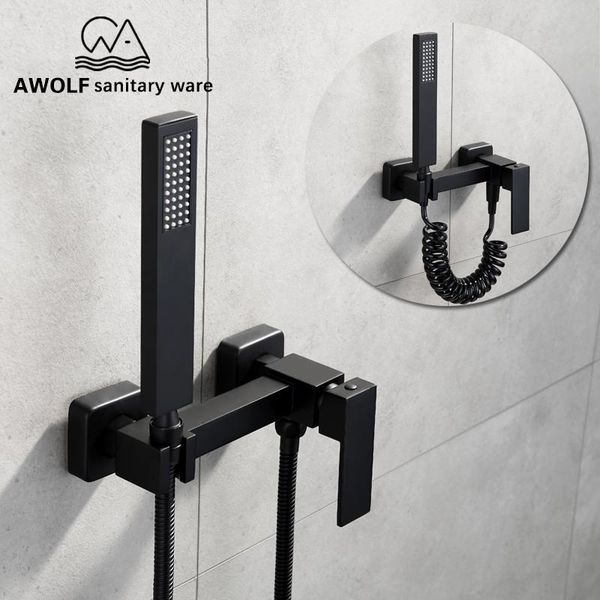 black bathroom shower set brass hand held high pressure head wall mounted &cold valve mixer tap bathtub faucet ap2114 sets
black bathroom shower set brass hand held high pressure head wall mounted &cold valve mixer tap bathtub faucet ap2114 sets