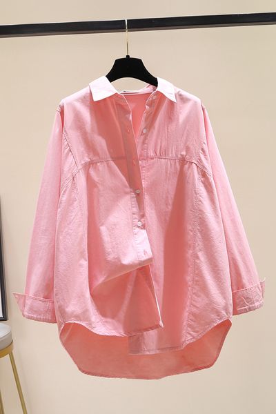 2021 early spring shirt for women long sleeve polo collar blouse new korean style loose elegant casual solid colour blusas, White
2021 early spring shirt for women long sleeve polo collar blouse new korean style loose elegant casual solid colour blusas, White