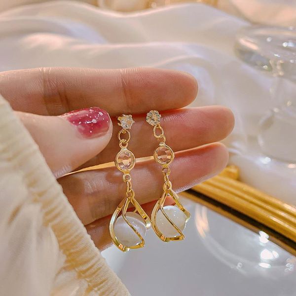 korean vintage temperament geometric crystal opal pendant earrings for women long statement female jewelry gift dangle & chandelier, Silver
korean vintage temperament geometric crystal opal pendant earrings for women long statement female jewelry gift dangle & chandelier, Silver
