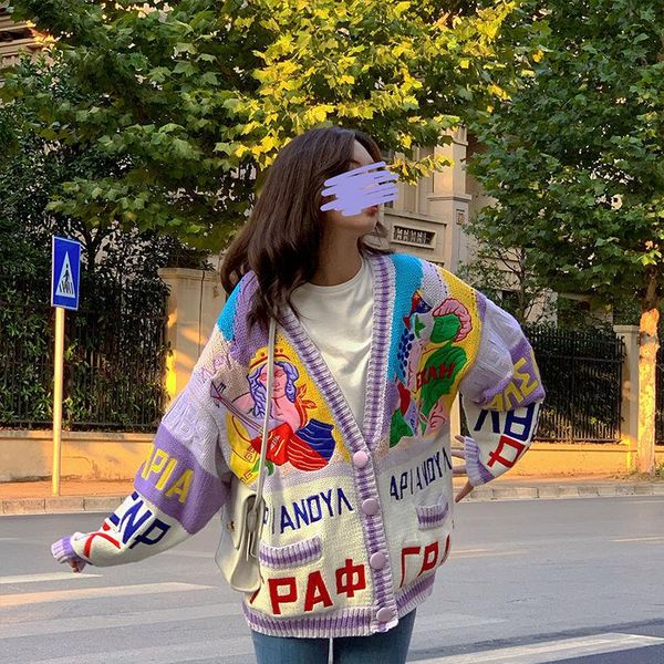 women's knits & tees 2021 spring autumn japanese retro loose lazy women cardigans sweater fashion colorful jacket coat, White
women's knits & tees 2021 spring autumn japanese retro loose lazy women cardigans sweater fashion colorful jacket coat, White