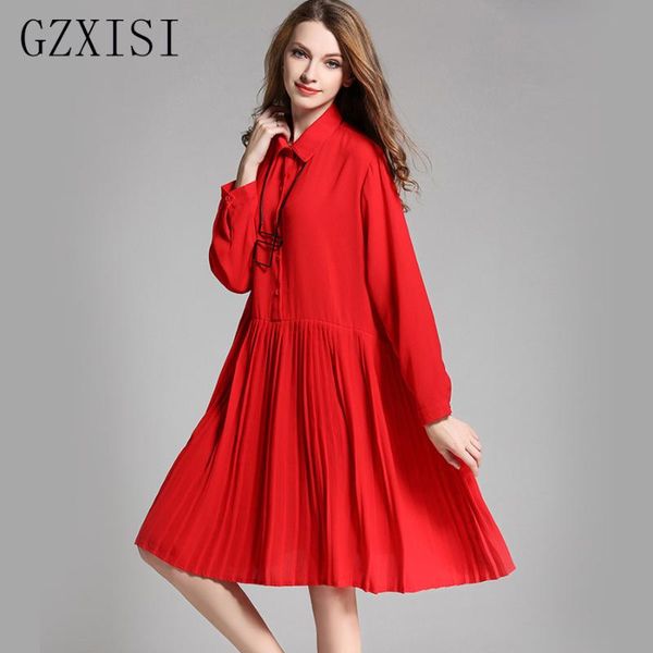 casual dresses gzxisi long sleeve women dress autumn female red office full plus size ladies jaqueta feminina pleated black party, Black;gray
casual dresses gzxisi long sleeve women dress autumn female red office full plus size ladies jaqueta feminina pleated black party, Black;gray