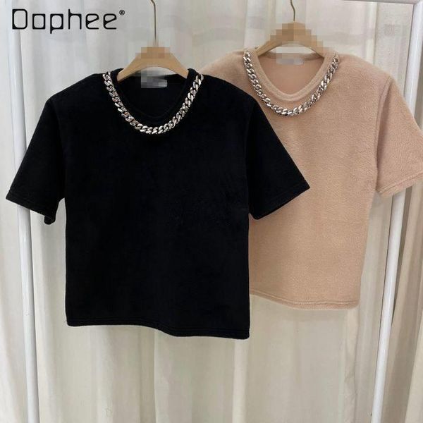 spring cotton crew neck short sleeves inner wear solid base t-shirt women's comfortable all-match top, White
spring cotton crew neck short sleeves inner wear solid base t-shirt women's comfortable all-match top, White