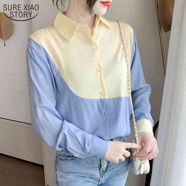 autumn lapel women blouses camisa stitching shirt korean style temperament all-match long-sleeve women's blouse 11047 210508, White
autumn lapel women blouses camisa stitching shirt korean style temperament all-match long-sleeve women's blouse 11047 210508, White
