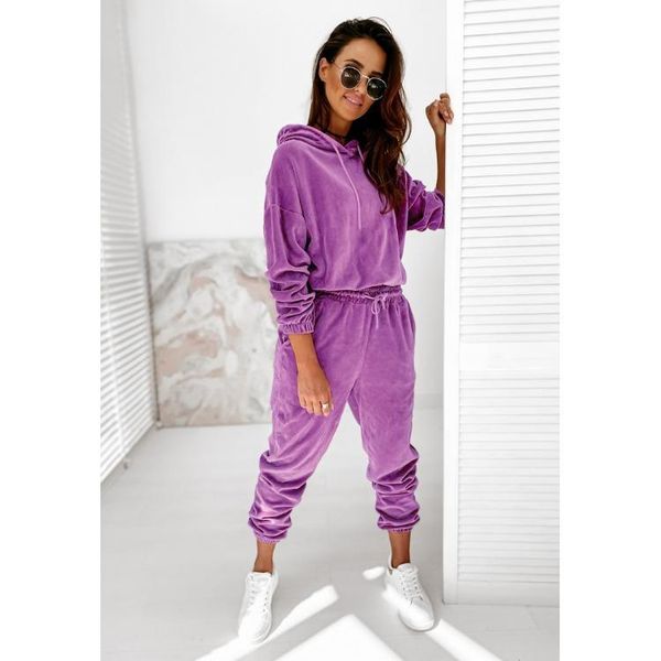 women's two piece pants 2021 autumn and winter pure color gold velvet hooded long-sleeved casual suit, White
women's two piece pants 2021 autumn and winter pure color gold velvet hooded long-sleeved casual suit, White