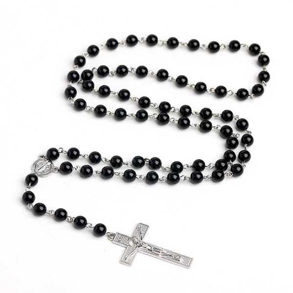 chains jesus cross religious sweater chain necklace ornaments christian catholic european and american ham black bead, Silver
chains jesus cross religious sweater chain necklace ornaments christian catholic european and american ham black bead, Silver