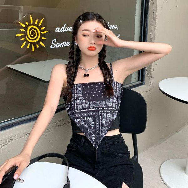 women's tanks & camis 4 sizes -2xl geometric pattern fashion vintage black simple college wind women, White
women's tanks & camis 4 sizes -2xl geometric pattern fashion vintage black simple college wind women, White