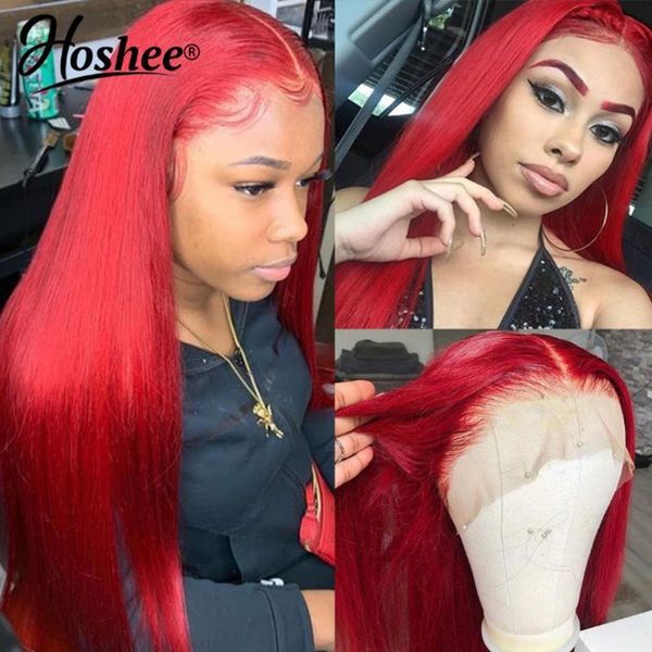 hair bulks red colored transparent lace front pre plucked brazilian straight human for women hair180%, Black
hair bulks red colored transparent lace front pre plucked brazilian straight human for women hair180%, Black