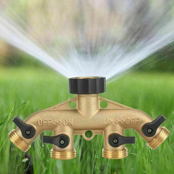 heavy duty brass 4 way tap connector 3/4 inch garden hose pipe splitter adapter connectors gardening irrigation tool parts watering equipmen
heavy duty brass 4 way tap connector 3/4 inch garden hose pipe splitter adapter connectors gardening irrigation tool parts watering equipmen
