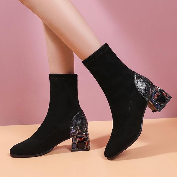 boots fashion leather ankle women thick high heels zipper square toe autumn winter woman shoes heel black 2021
boots fashion leather ankle women thick high heels zipper square toe autumn winter woman shoes heel black 2021