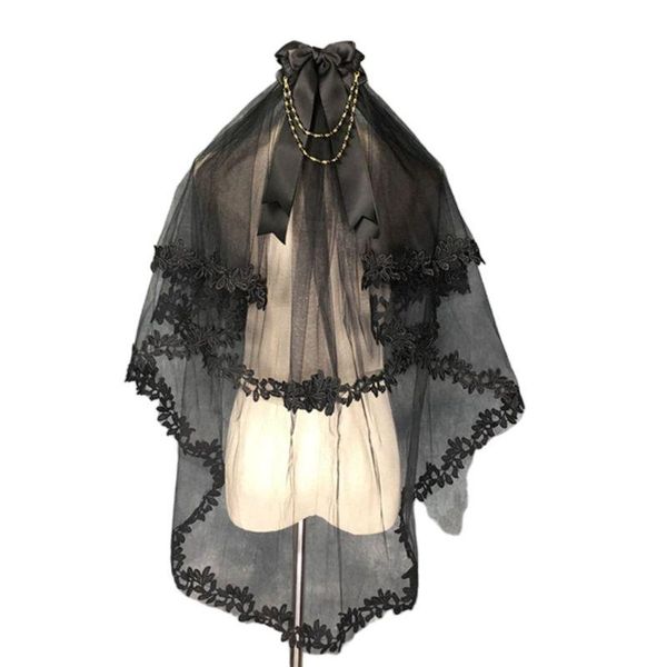 bridal veils 2layer detachable bowtie wedding veil floral lace rim black tulle mesh with comb w0ya
bridal veils 2layer detachable bowtie wedding veil floral lace rim black tulle mesh with comb w0ya