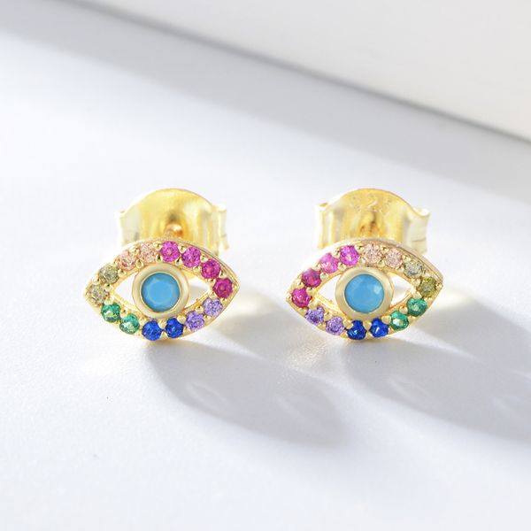 peishang s925 sterling sier devil's eye earrings inlaid with zircon studs exquisite trinket, Golden
peishang s925 sterling sier devil's eye earrings inlaid with zircon studs exquisite trinket, Golden