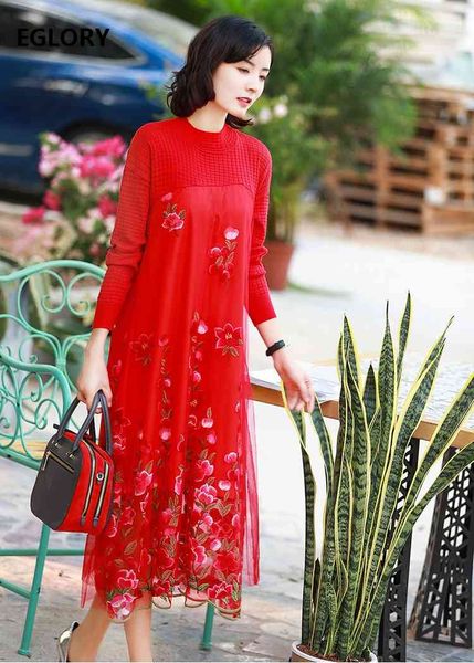 dresses knitted autumn winter long sweater women organza embroidery knitting patchwork long sleeve, Black;gray
dresses knitted autumn winter long sweater women organza embroidery knitting patchwork long sleeve, Black;gray