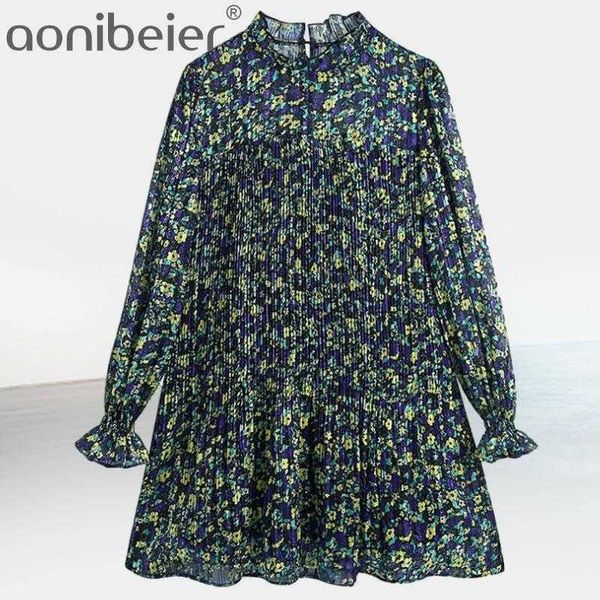 spring women floral print pressed pleat splicing chiffon mini dress female long sleeve clothes casual lady loose 210604, White
spring women floral print pressed pleat splicing chiffon mini dress female long sleeve clothes casual lady loose 210604, White