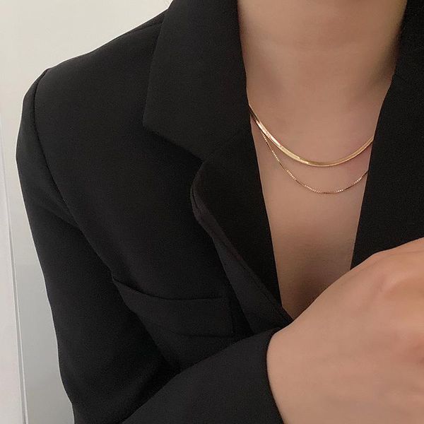 chokers fashion multi-layered snake chain necklace for women vintage gold double chains choker sweater party jewelry gift, Golden;silver
chokers fashion multi-layered snake chain necklace for women vintage gold double chains choker sweater party jewelry gift, Golden;silver
