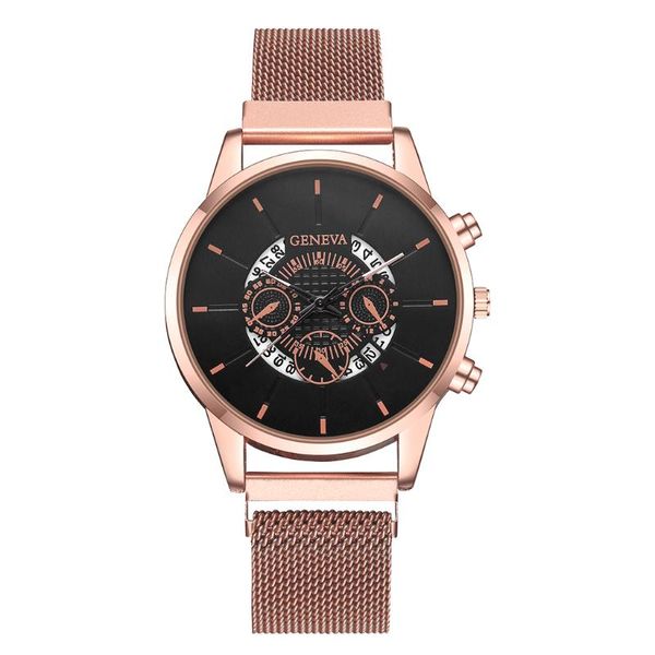 wristwatches luxury men's fashion business calendar watches stainless steel magnetic mesh belt analog quartz watch relogio masculino, Slivery;brown
wristwatches luxury men's fashion business calendar watches stainless steel magnetic mesh belt analog quartz watch relogio masculino, Slivery;brown