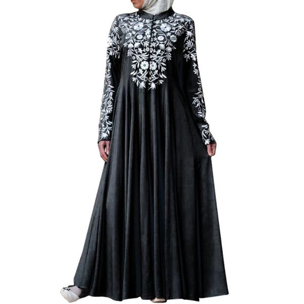 ethnic clothing muslim abaya women stand collar ladies maxi dresses female floral print swing robe islamic dubai 2021 dress, Red
ethnic clothing muslim abaya women stand collar ladies maxi dresses female floral print swing robe islamic dubai 2021 dress, Red
