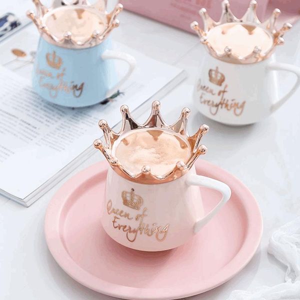 mugs 300ml ceramic coffee mug creative crown milk cup breakfast tea office home drinkware lover's gifts
mugs 300ml ceramic coffee mug creative crown milk cup breakfast tea office home drinkware lover's gifts