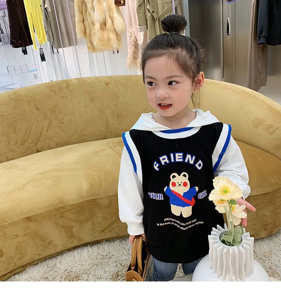 spring autumn girls clothes fake two-piece suit children cotton hooded sweatshirt kids casual sportswear infant clothing hoodies, Black
spring autumn girls clothes fake two-piece suit children cotton hooded sweatshirt kids casual sportswear infant clothing hoodies, Black