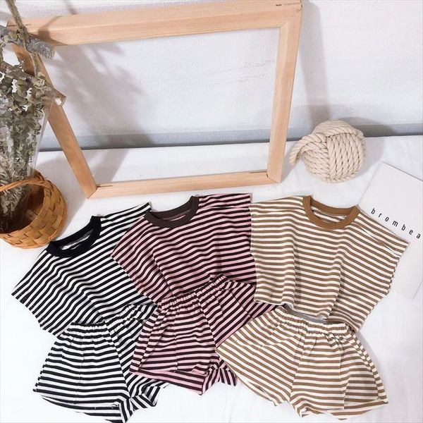 summer llittle children striped suit for boys and girls short sleeve pant two pieces set toddler casual clothing, White
summer llittle children striped suit for boys and girls short sleeve pant two pieces set toddler casual clothing, White
