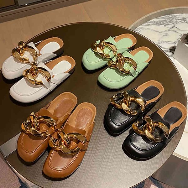 slippers women slipper fashion cow leather brand design metal decoration sandals shoes slip on mules flat heel casual slides flip, Black
slippers women slipper fashion cow leather brand design metal decoration sandals shoes slip on mules flat heel casual slides flip, Black