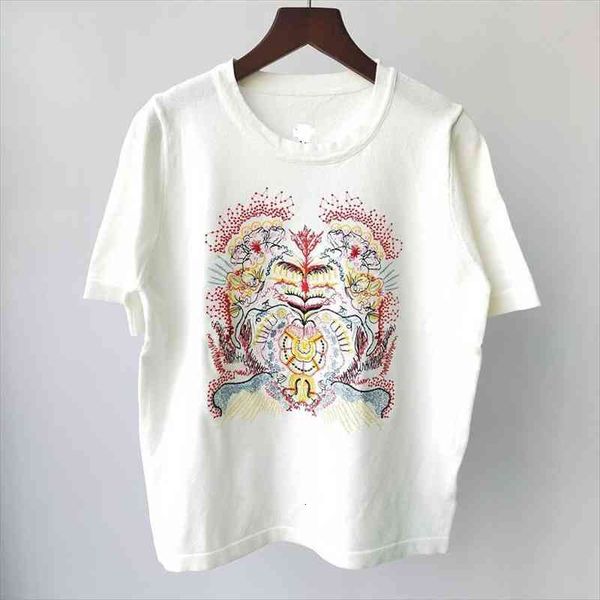 round collar flowers embroidery womens sweaters korean spring sunmer shorts sleeve womans fashion sweater, White;black
round collar flowers embroidery womens sweaters korean spring sunmer shorts sleeve womans fashion sweater, White;black