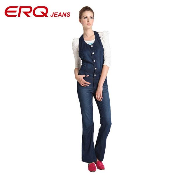 women's jumpsuits & rompers erq summer 2021 one piece jeans pants lapel elegant salopette blue long trousers women 12222, Black;white
women's jumpsuits & rompers erq summer 2021 one piece jeans pants lapel elegant salopette blue long trousers women 12222, Black;white