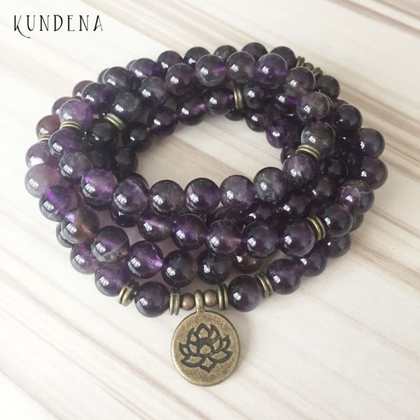 amethysts mala yoga bracelet purple natural stone lotus or necklace buddha charm wrist wrapped, Black
amethysts mala yoga bracelet purple natural stone lotus or necklace buddha charm wrist wrapped, Black