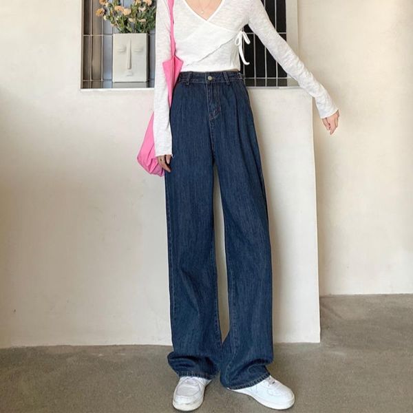 women's jeans 2021 autumn women large size high waist loose retro ins straight leg wide drape hin thin floor casual pants tide, Blue
women's jeans 2021 autumn women large size high waist loose retro ins straight leg wide drape hin thin floor casual pants tide, Blue