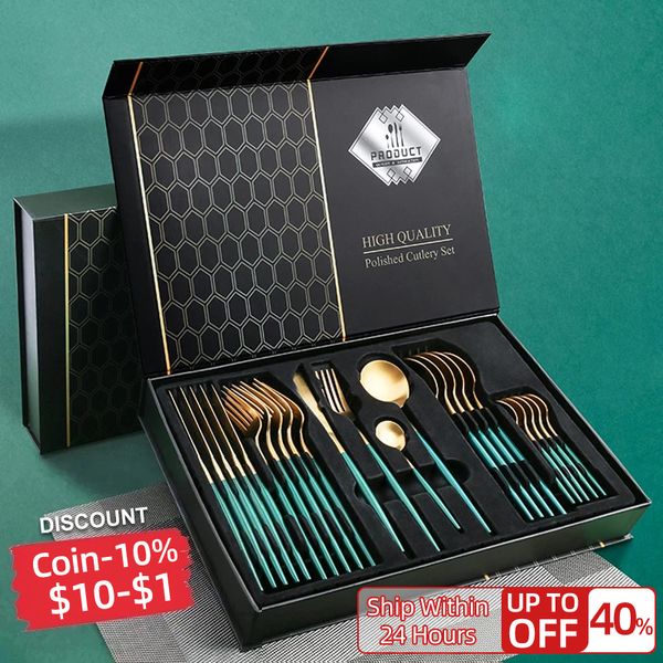 24pcs gold upscale dinnerware set stainless steel tableware set restaurant knife fork spoon luxury cutlery kitchen flatware
24pcs gold upscale dinnerware set stainless steel tableware set restaurant knife fork spoon luxury cutlery kitchen flatware