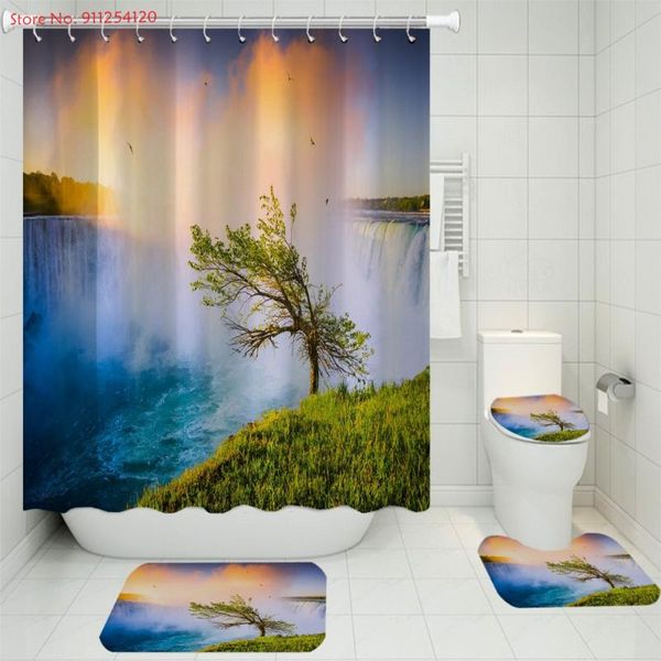 piece bath curtain set waterfall mountain print natural scenery shower toilet lid cover carpet home bathroom accessory
piece bath curtain set waterfall mountain print natural scenery shower toilet lid cover carpet home bathroom accessory