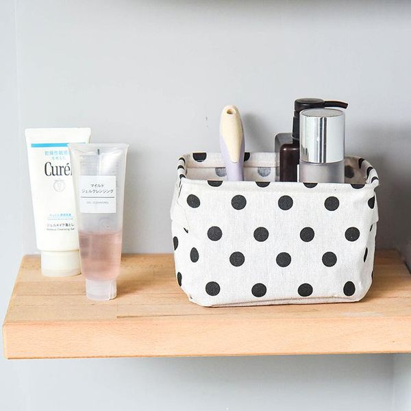 black dot cotton tablestorage basket cosmetic fabric box creative finishing waterproof sundry baskets
black dot cotton tablestorage basket cosmetic fabric box creative finishing waterproof sundry baskets