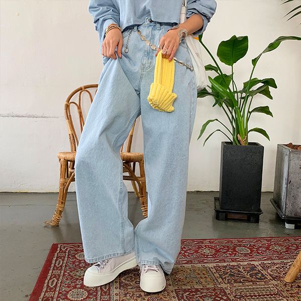 women's jeans large size pants high waist straight tube show thin wide leg jeans overlength trousers bgpx, Blue
women's jeans large size pants high waist straight tube show thin wide leg jeans overlength trousers bgpx, Blue