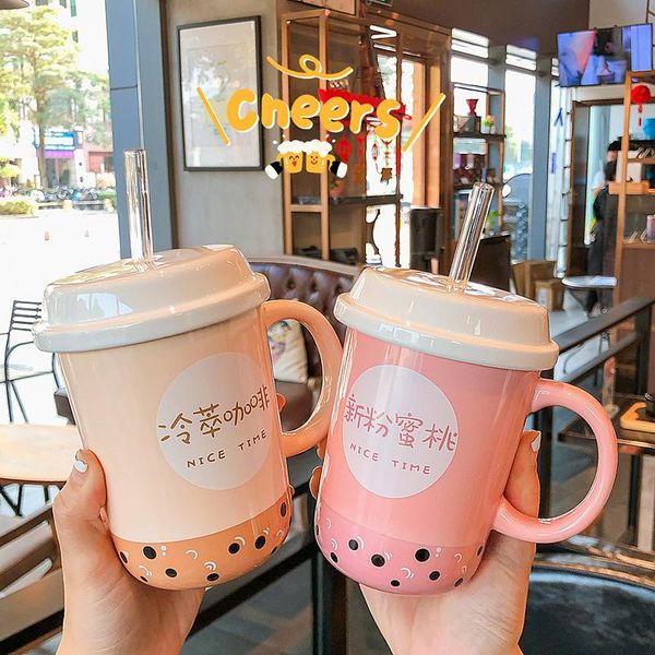 boba mug creative cartoon ceramic straw cup with lid coffee mugs office milk tea breakfast cups straws
boba mug creative cartoon ceramic straw cup with lid coffee mugs office milk tea breakfast cups straws