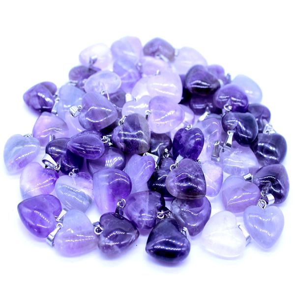 natural purple crystal stone heart shape chain pendant necklaces for women girl party club decor fashion jewelry, Silver
natural purple crystal stone heart shape chain pendant necklaces for women girl party club decor fashion jewelry, Silver
