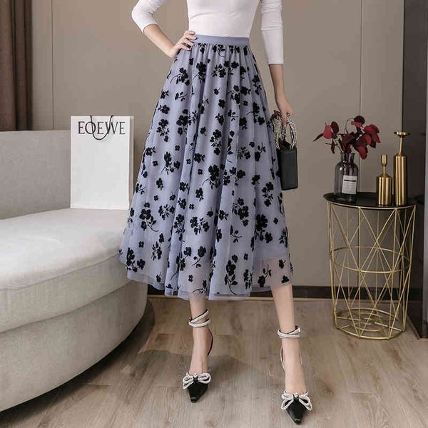 skirts women's mesh, casual skirt, line a, spring/summer, nyl5, Black
