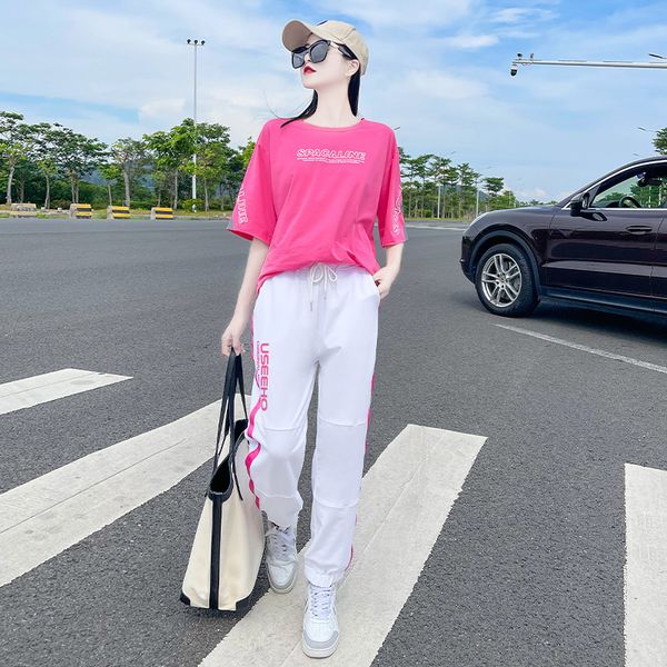 tracksuits fashion sport suit white loose pants two piece 2021 small sportswear casual women's summer, Gray
tracksuits fashion sport suit white loose pants two piece 2021 small sportswear casual women's summer, Gray