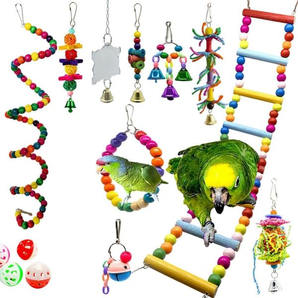 other bird supplies 14packs swing chewing toys hanging ladder perch parrot mirror cage bell wood beads chew bite toy
other bird supplies 14packs swing chewing toys hanging ladder perch parrot mirror cage bell wood beads chew bite toy