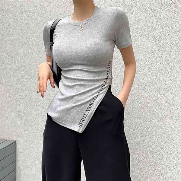 summer est fashion split fork zipper irregular women casual short sleeve t-shirt tshirt women 210507, White
summer est fashion split fork zipper irregular women casual short sleeve t-shirt tshirt women 210507, White
